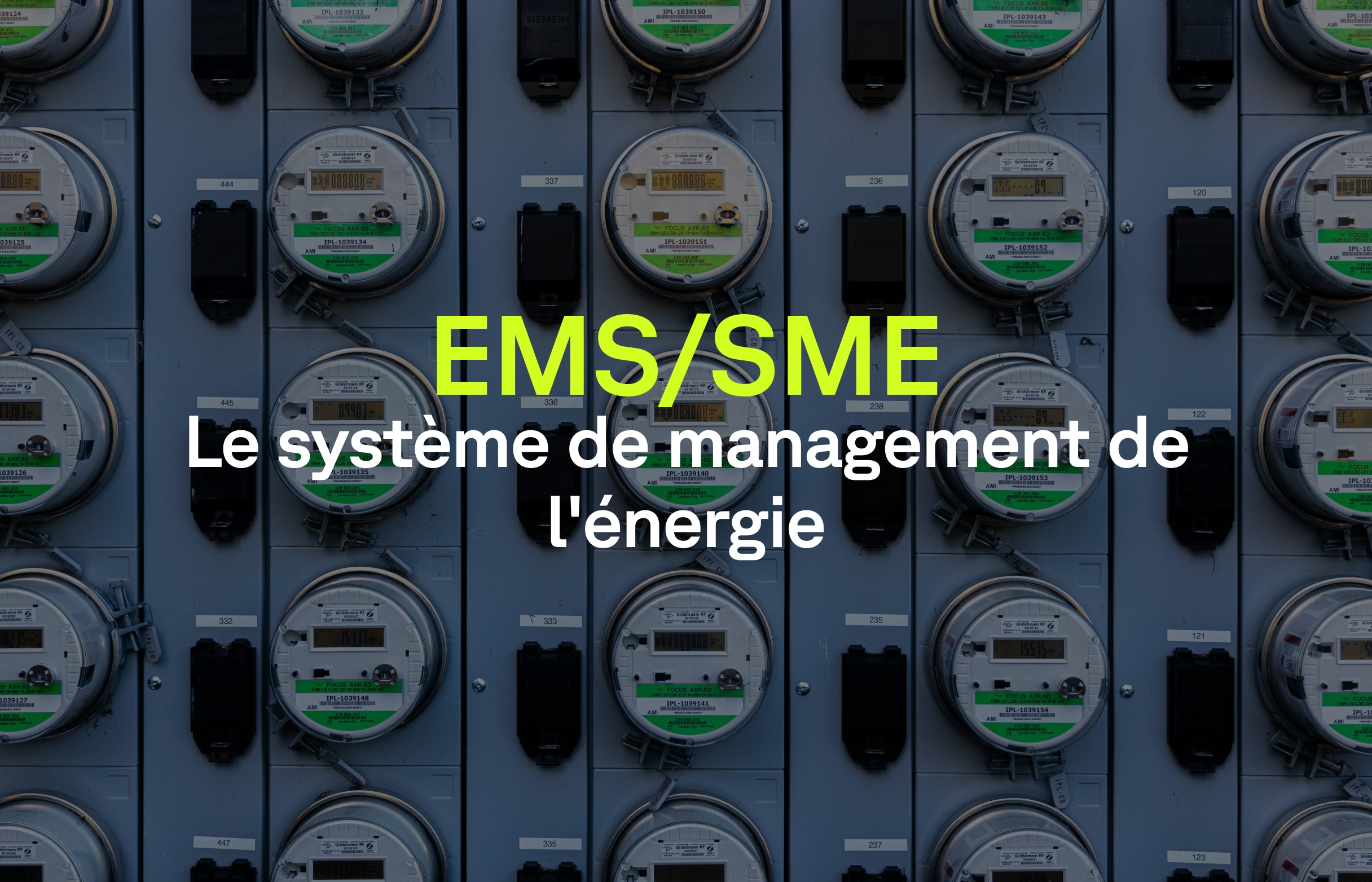 EMS / SME : Le système de management de l'énergie